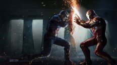 Image result for captain america fighting iron man